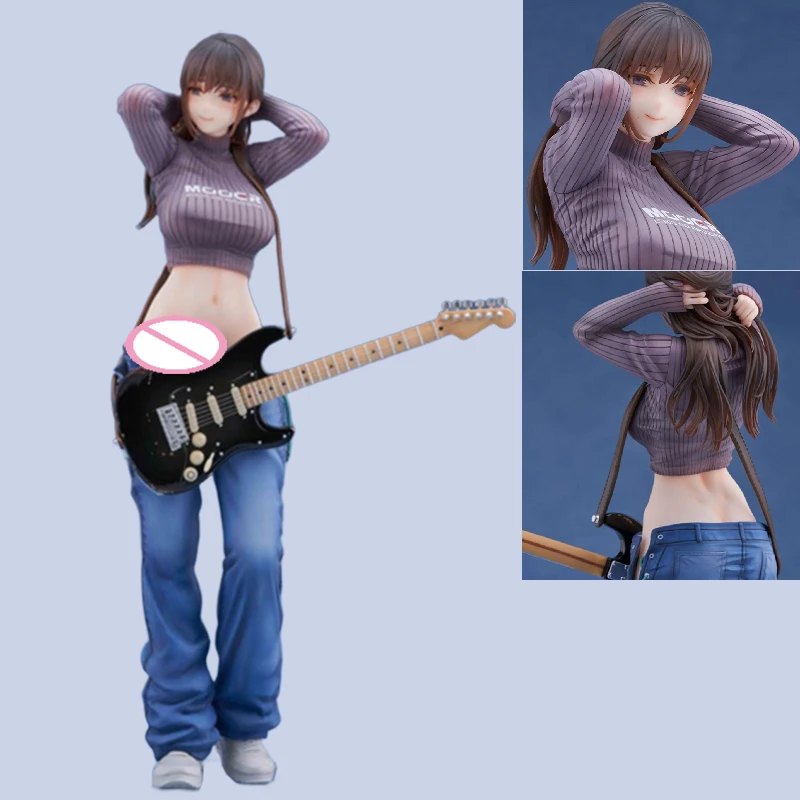 

23cm Anime Lovely Guitar Sister Figure Beauty Girl Action Figure Mei Mei Guitar Sister Sexy Statue PVC Collectible Doll Toy Gift
