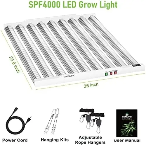 LED Grow Light 5x5ft Coverage with New Diodes & IR Lights Full Spectrum Veg Bloom Growing Lamps for Indoor