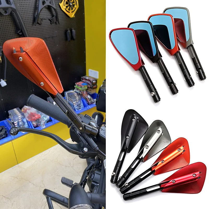 

Universal CNC Aluminum alloy 8mm 10mm Motorcycle Rear View Mirrors For Kawasaki Z800 Z900 Z1000 For YAMAHA MT-07 MT-09 FZ1 FZ8