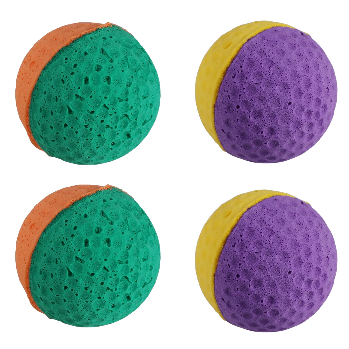 

4Pcs Latex Ball Pet Toys Sponge Balls Kitten Toys (Random Color)