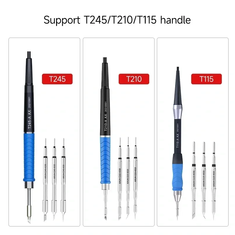 JC AIXUN T420D Dual-channel Smart Soldering Station Supports T115 T210 T245 Handles for Phone PCB Board Welding Repair Fast Heat 6