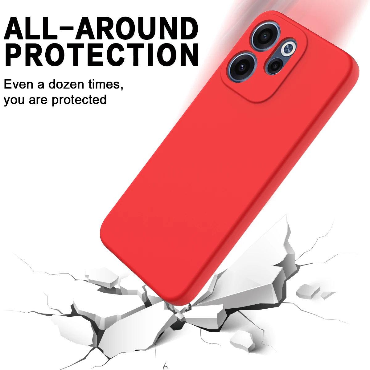 Liquid Silicone Skin-Friendly TPU Anti-Drop Case with Lanyard - Shockproof