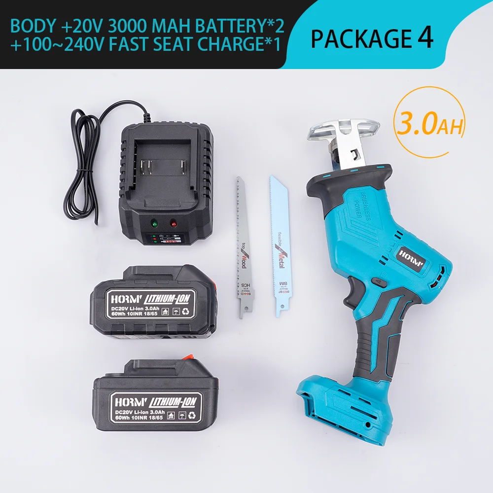 Brushless Reciprocating Saw Cordless Electric Saw Adjustable Speed Wood Metal PVC Pipe Cutting Machine Tool For Makita Battery zupper pz 1550 battery powered pipe pressing press crimping tool for stainless