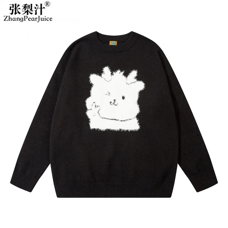 

Hip Hop Korean Fashion Harajuku Jumper Gothic Men Sweater Y2k MenTrendy Brand Retro Crewneck Cartoon Long-sleeved Sweater Cute