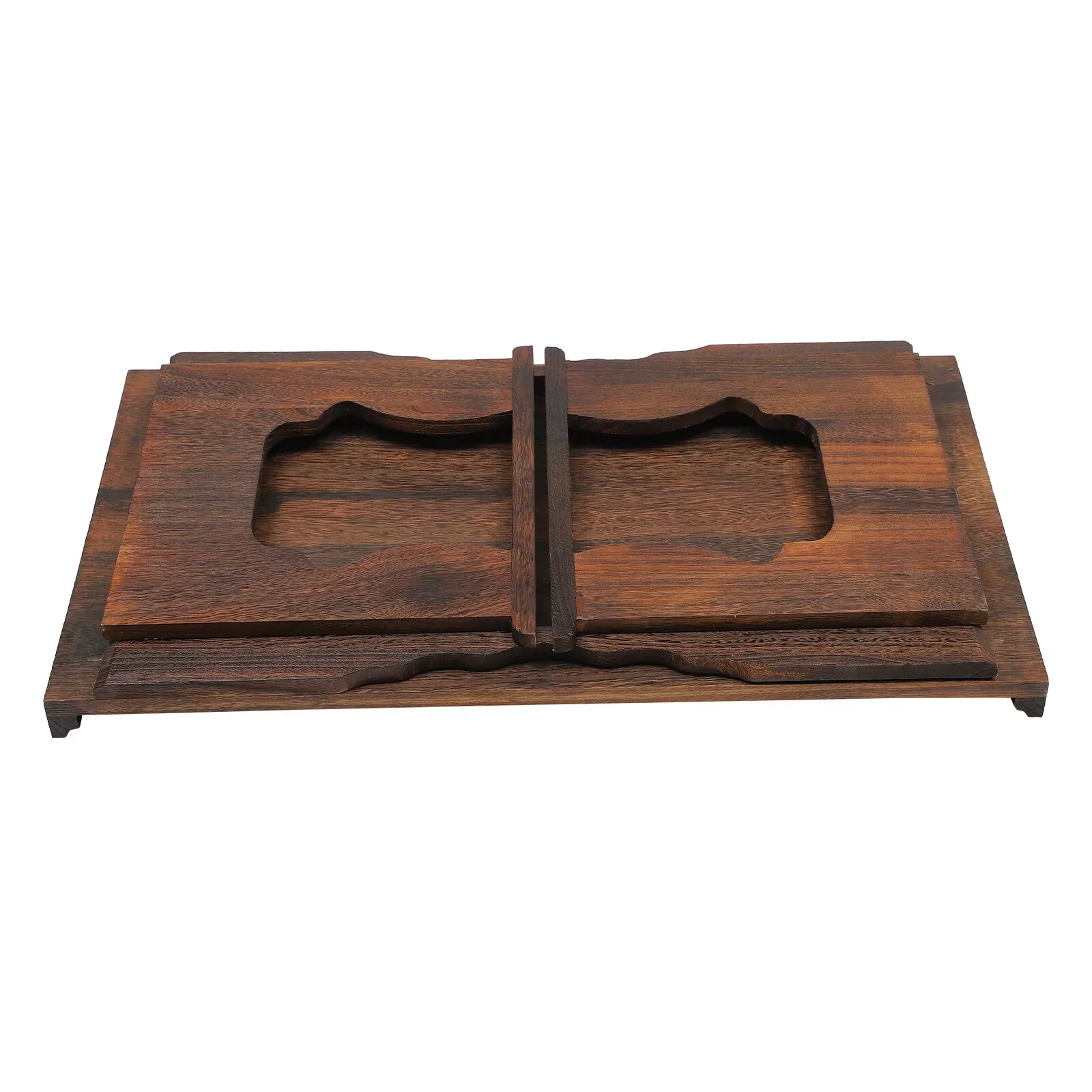 32*18inch Folding Floor Table Rectangular Coffee Table Foldable Japanese-Style Tea Low Table Antique Wooden Altar Desk 6