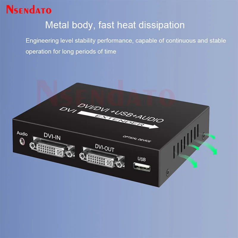 20km DVI Optical USB KVM Extender Over Fiber Optic By SC DVI To USB KVM Optical Monitor Extender Support Keyboard Mouse TV PC