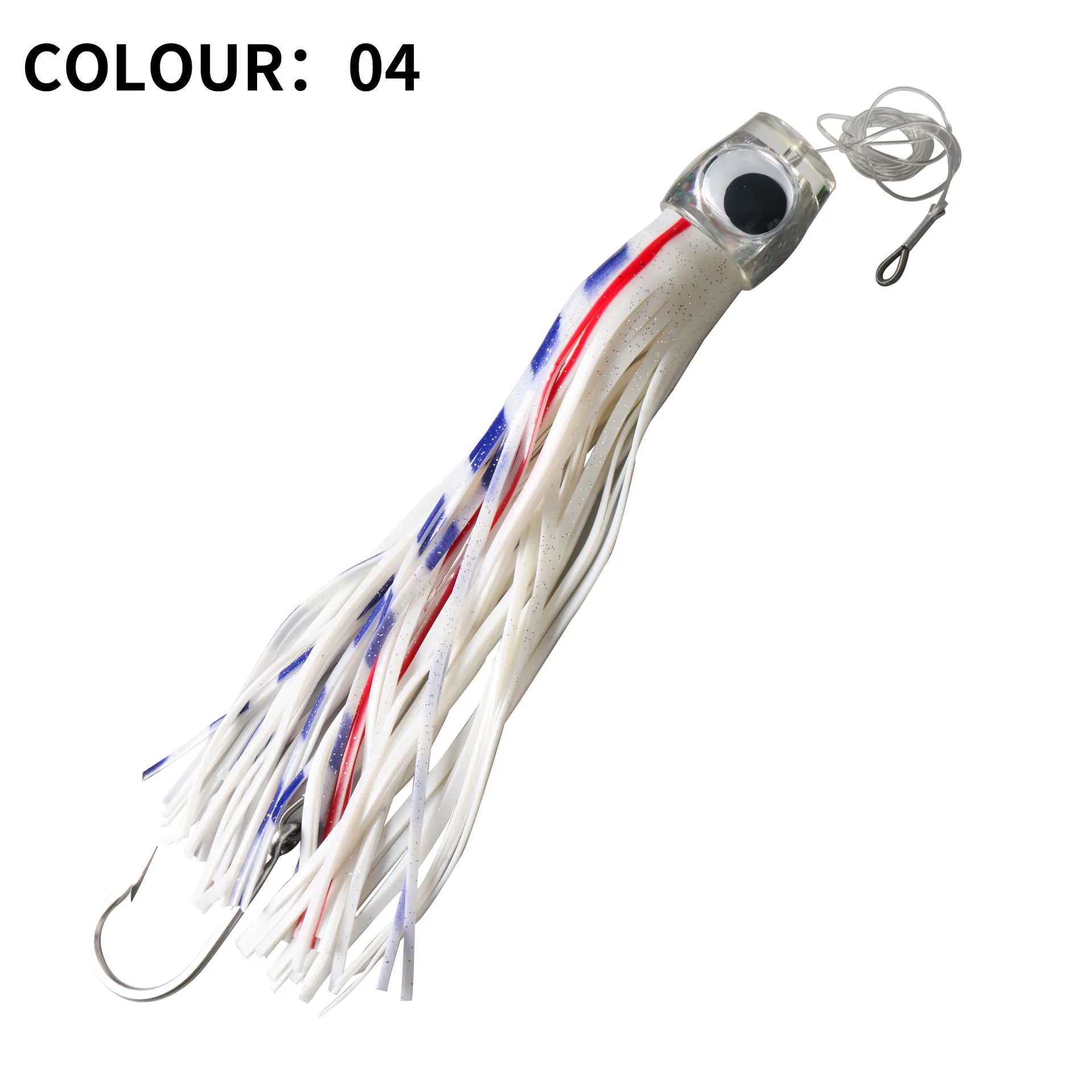 Esca Pesca Al Traino Spina Di Cedro Non Truccata, 8 Esche Da Pesca Naturali Per Tonno E Mahi-mahi, Nuovo Tiki Maori - Foto 11