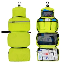 Deluxe Waterproof Hanging Toiletry Bag for Travel and Bathroom Organization (Light Green)
