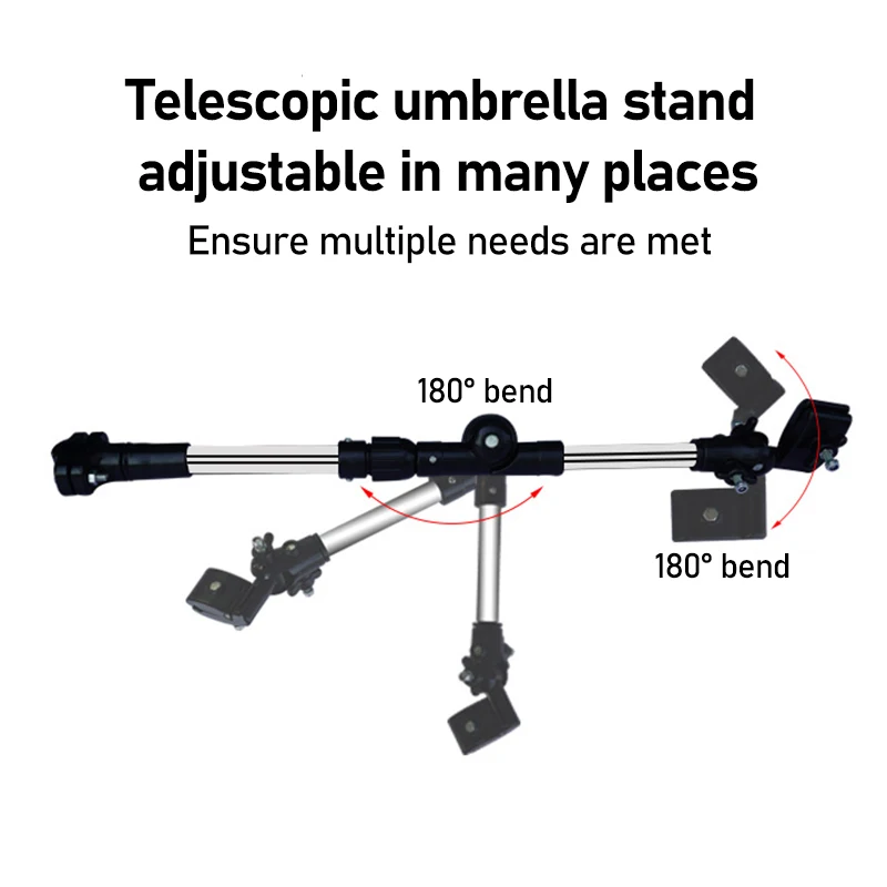 1Pc Verstelbare Standaard Multifunctionele Paraplu Ondersteuning Stretch Parasol Houder Kinderwagen Organizer Fiets Connector Accessoires