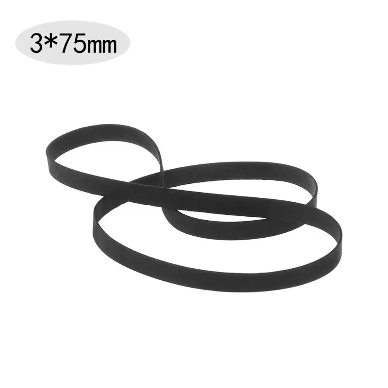 

45-120MM Replacement Turntable Belt Rubber Flat Belt for Record Player Walkman DVD CD-ROM Repeater 3mm Wide Belt