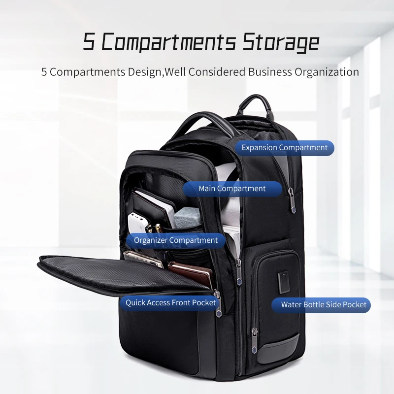 ARCTIC HUNTER  Business High Quality Waterproof Men's Bag Backpack with USB Leather Backpack Custom Luxury Laptop B 3