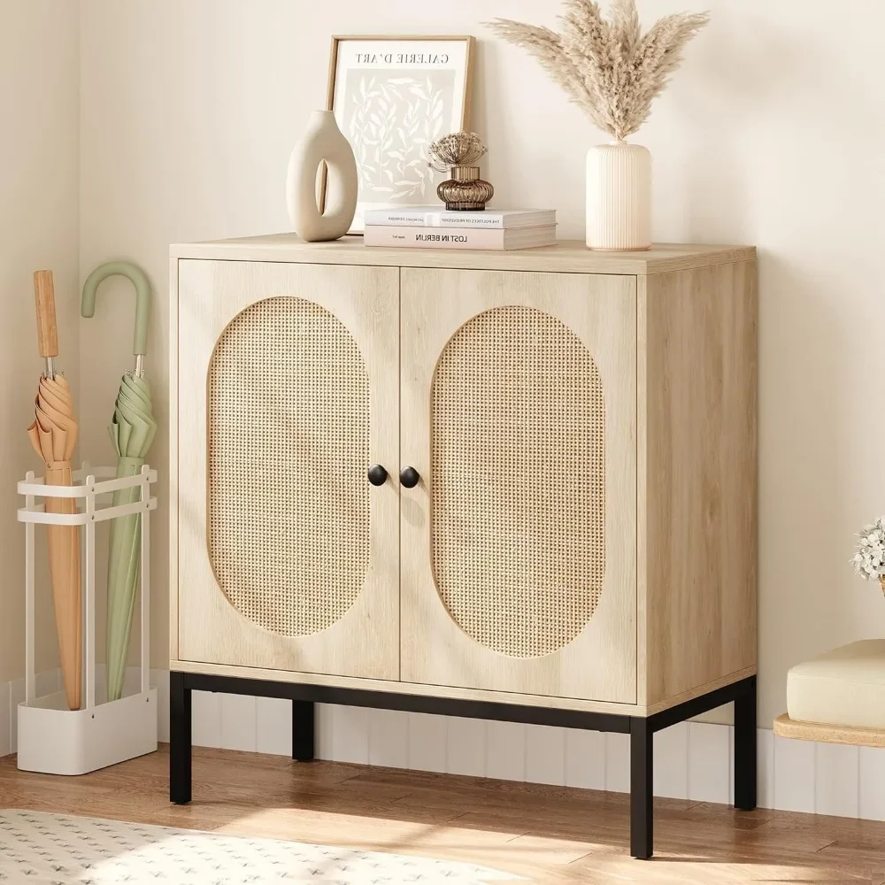 

Storage Cabinet with 2 Drawers & 2 Shelf, Large Storage Space with Inside Shelf, Accent Cabinet