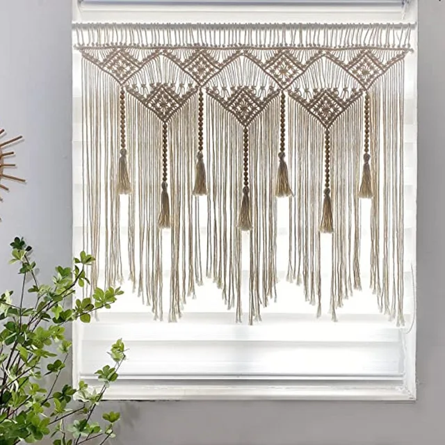 Handwoven Macrame Wall Tapestry - Earthy Boho Room Decor