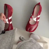 Black Silver Red Ballet Flats Trainers Women Split Toe Ballerina Tabi Walking Sneakers Woman Mary Jane Shoes Footwear Summer - Image 5