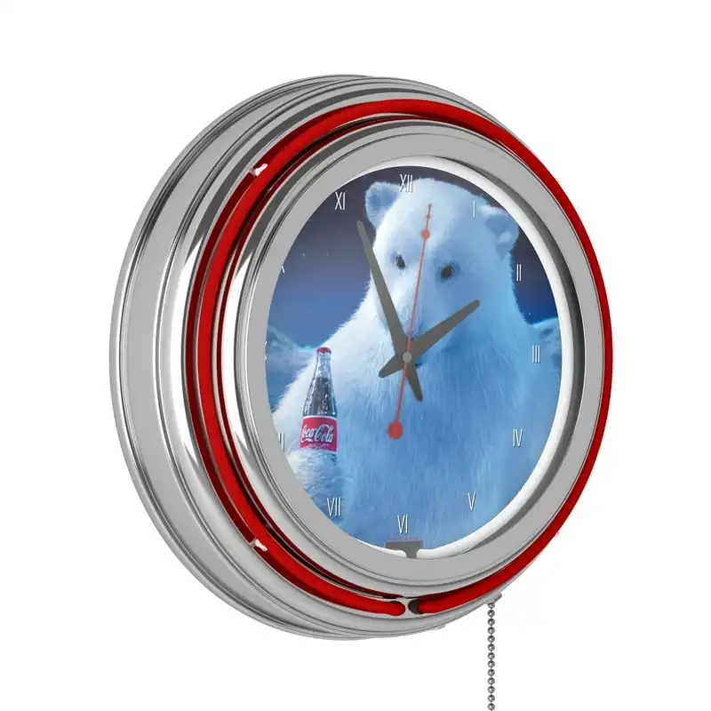 

Clock - Polar Bear with Coke Bottle Clock Nh movement Clock digital Clock kit Wall decor Digital clocks Clock movment with pendu