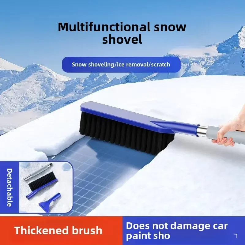 Car Extendable Cleaning Removal Shovel Scraper Snow Brush Winter Auto Brushes Windshield Defroster Deicer Detachable Wash Tools
