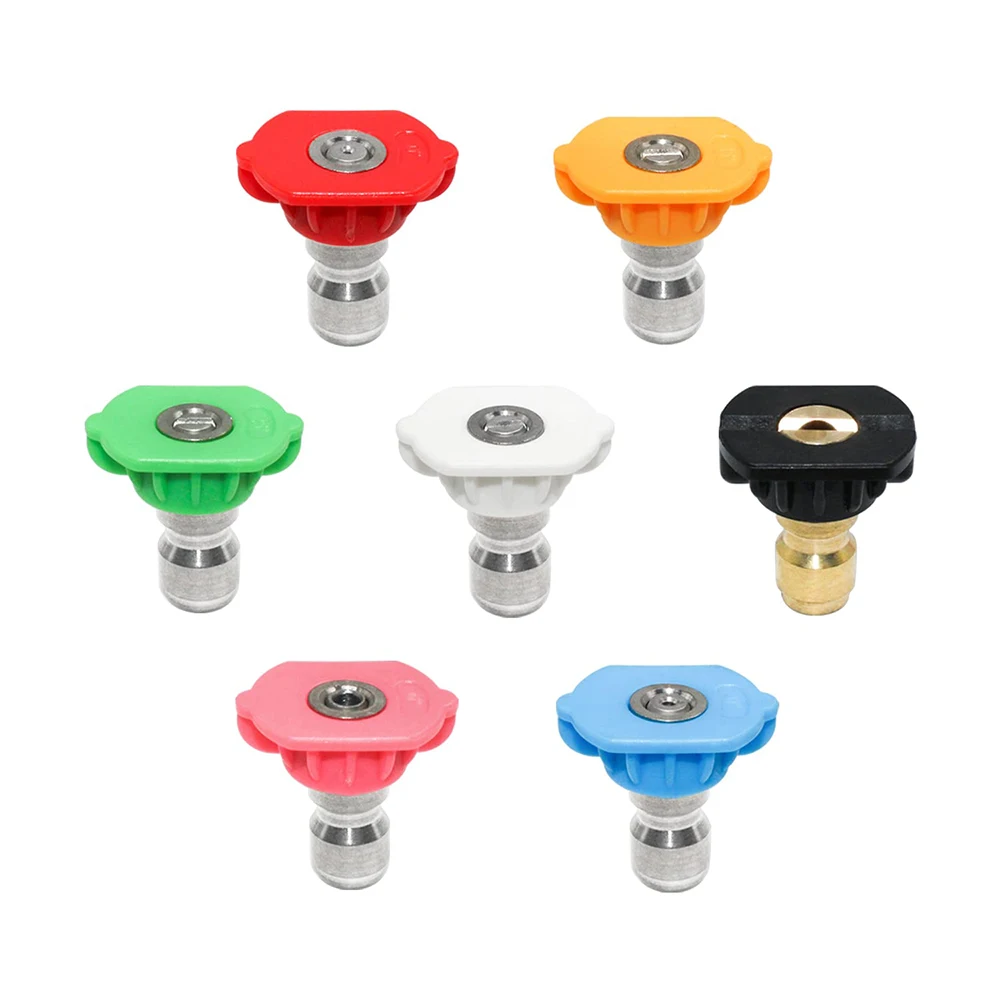 Garden High Pressure Washer Spray Nozzle 1pcs 1/4" 0 15 25 40 65 Degree Watering Soap Nozzle Tip Garden Cleaning