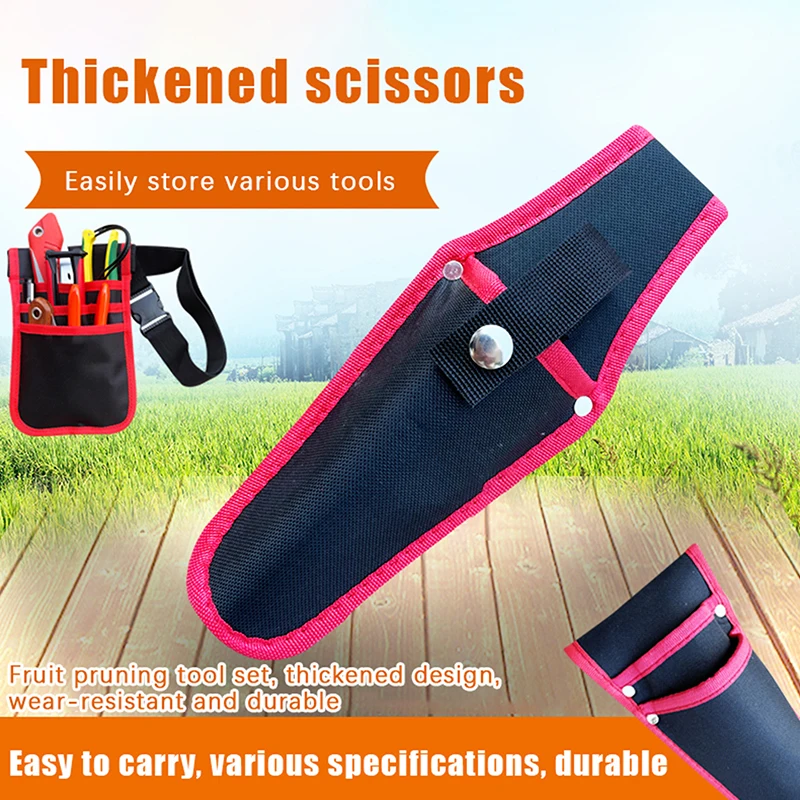 Portable Canvas Pruning Scissors Holster with Protective Cover