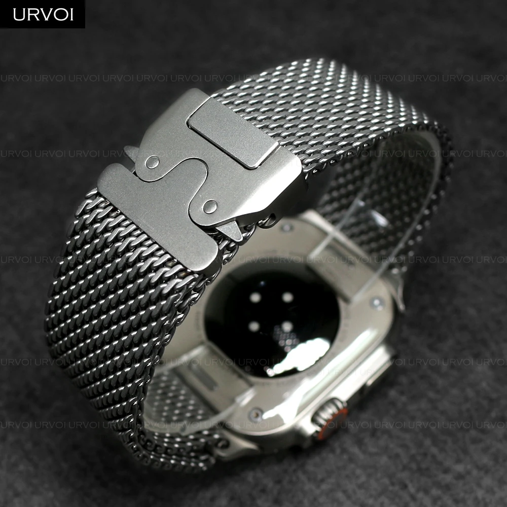 Premium Stainless Steel Mesh Strap with Secure Parachute Buckle