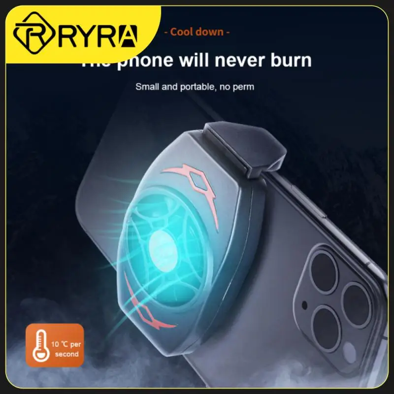 RYRA Cell Phone Cooler Portable Mobile Phone Radiator Phone Cooling Fan Dissipate Heat Cooling Phone Temperature For Gaming