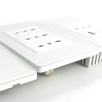 118x75mm Italy&Chile USB TypeC Fast Charging Wall Socket Schuko Wifi Smart Switch Sat TV Tel,White Tempered Glass Panel for Home 4