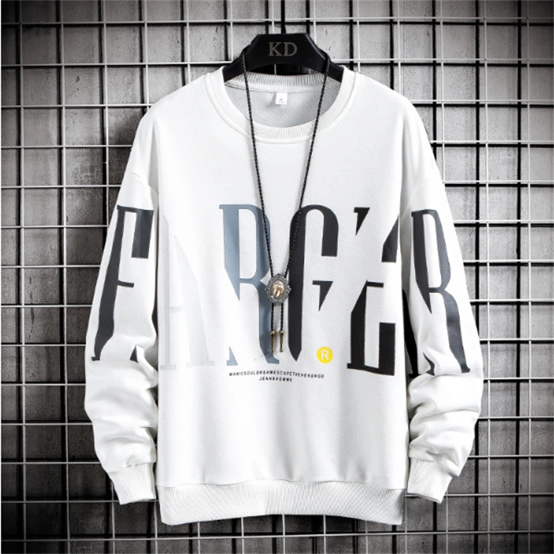 Description Picture 4 of itemSpring New Men's Long Sleeve Print Sweatshirts Casual O-neck Pullover Loose Sweatshirt Tops