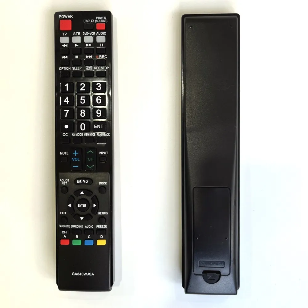 GA840WJSA Remote Control For Sharp Aquos TVs – Fits LC40LE820UN, LC46LE810, LC-52LE820 & More