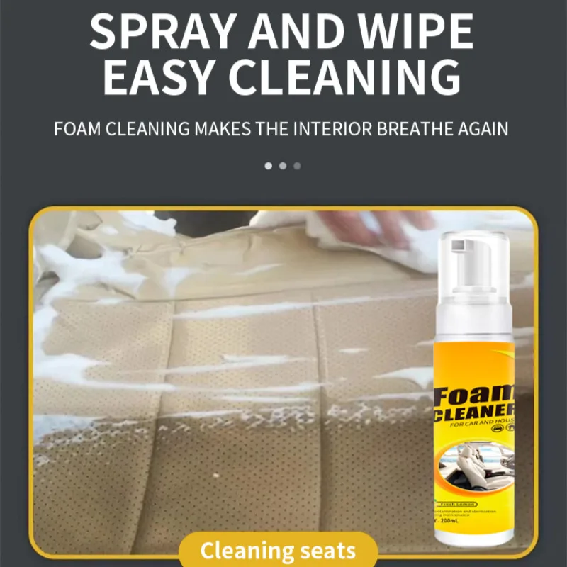 Multifunctional Foam Cleaner High-efficiency Foam Cleaning Car Interior Seat Stain Removal Cleaner Ceiling