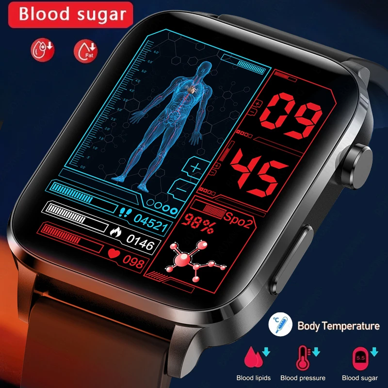 2023 Painless Non invasive Measure Blood Sugar Smart Watch Men Laser