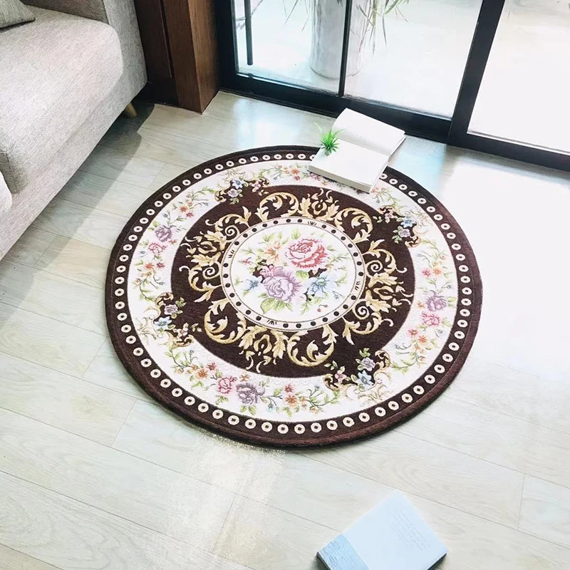 Vintage Round Shape Carpet Boho Mandala Carpets Floor Mat Living Room