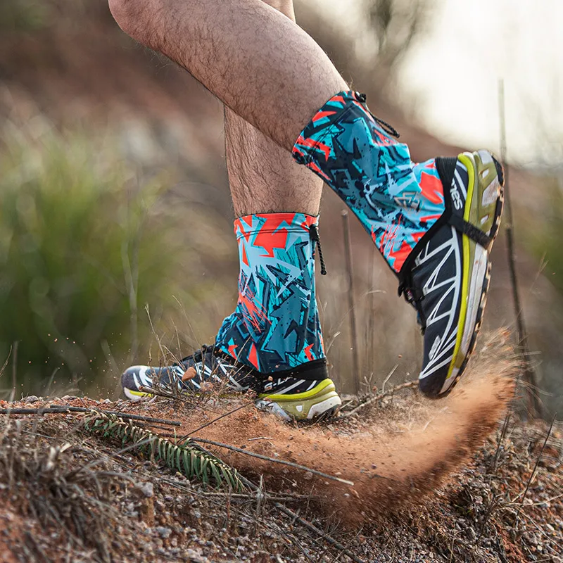 Unisex Sandproof Shoe Cover With Drawstring Outdoor Running Short Trail Gaiters Jogging Hiking AONIJIE