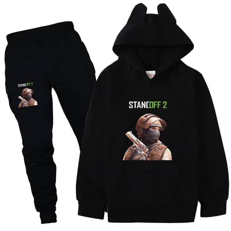 Heißes Spiel Abstands halter 2 Kleidung Kinder Sweatshirts Hoodies Hosen 2 stücke Set Baby Jungen Sportswear Kleinkind Mädchen Trainings anzug Kinder-Sets – Detail 21