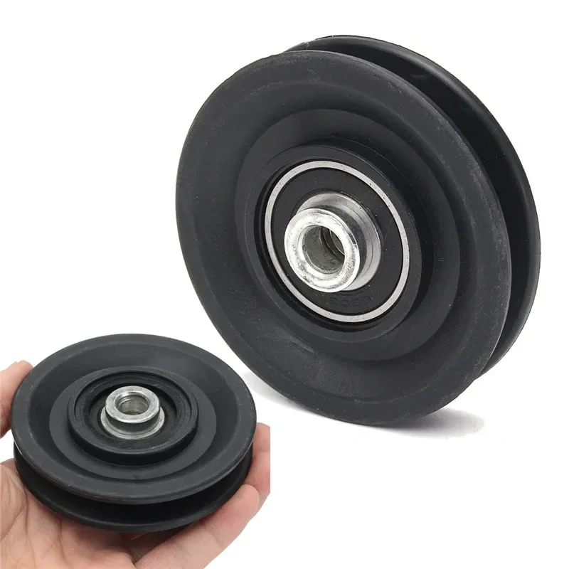 

Высококачественный черный износостойкий нейлоновый ролик с подшипником 3,5 дюйма/4,5 дюйма, кабель, универсальный, для тренажерного зала, фитнеса, спорта, лифтинга, запчасти
