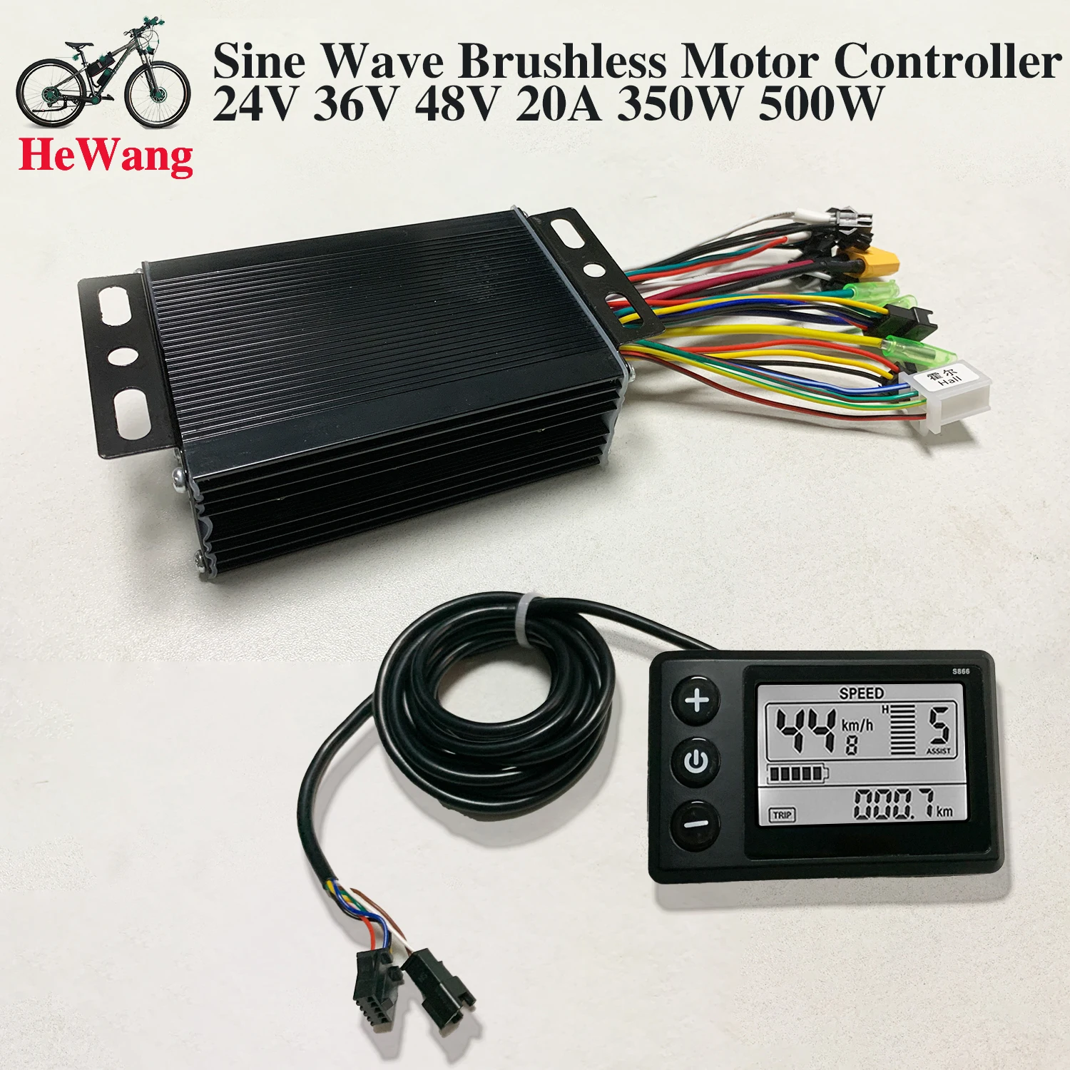 24V 36V 48V 20A 350W 500W E-bike DC Brushless motor sine wave 3-mode controller