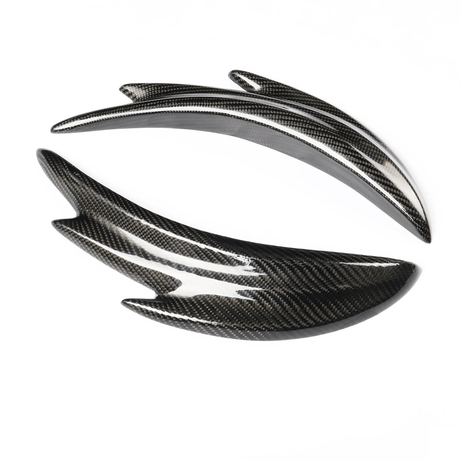 

2Pcs Real Carbon Fiber Universal Car Front Bumper Lip Splitter Fins Body Spoiler Car Accessories