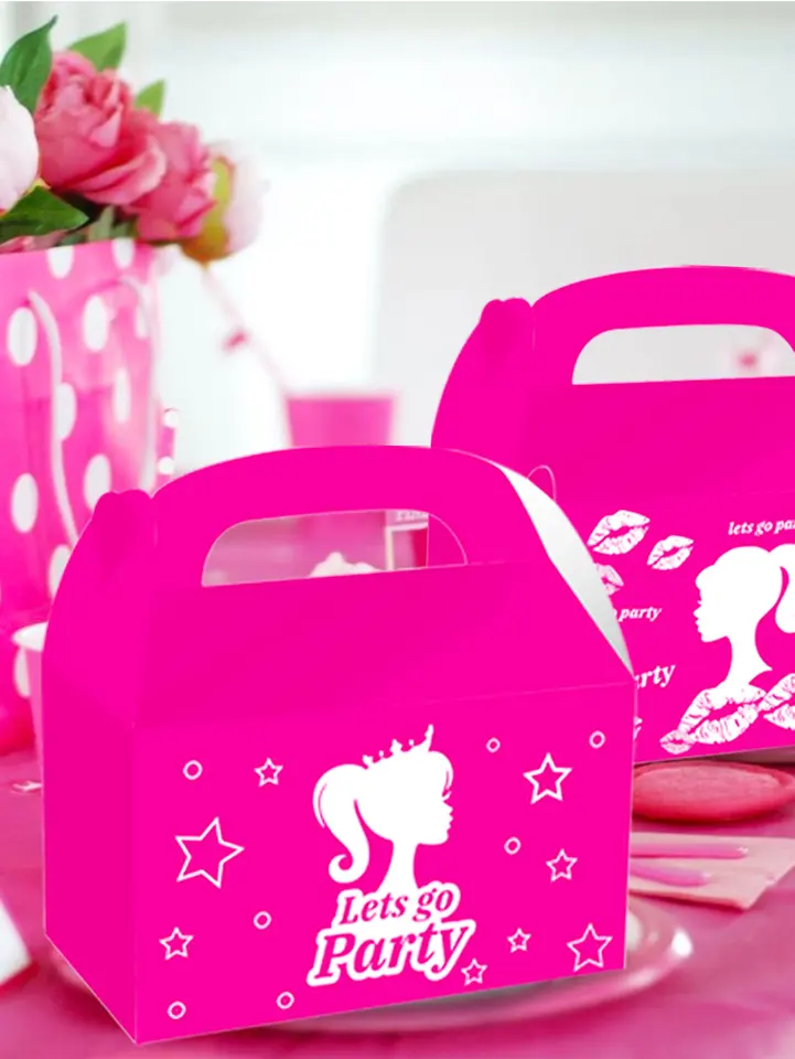 thumbnail image 2 of LaVenty 12-Pack Pink Popcorn Boxes - Let's Go Party Treat Bags For Birthday & Bridal Shower 2 of 14
