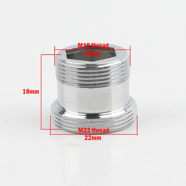 Rozsdamentes Acél M22 - M19 Szál Csatlakozó Kerti Háztartási Konyhai Csaptelepek Vízcsap Adapter Víztisztító Tartozék - Image 3