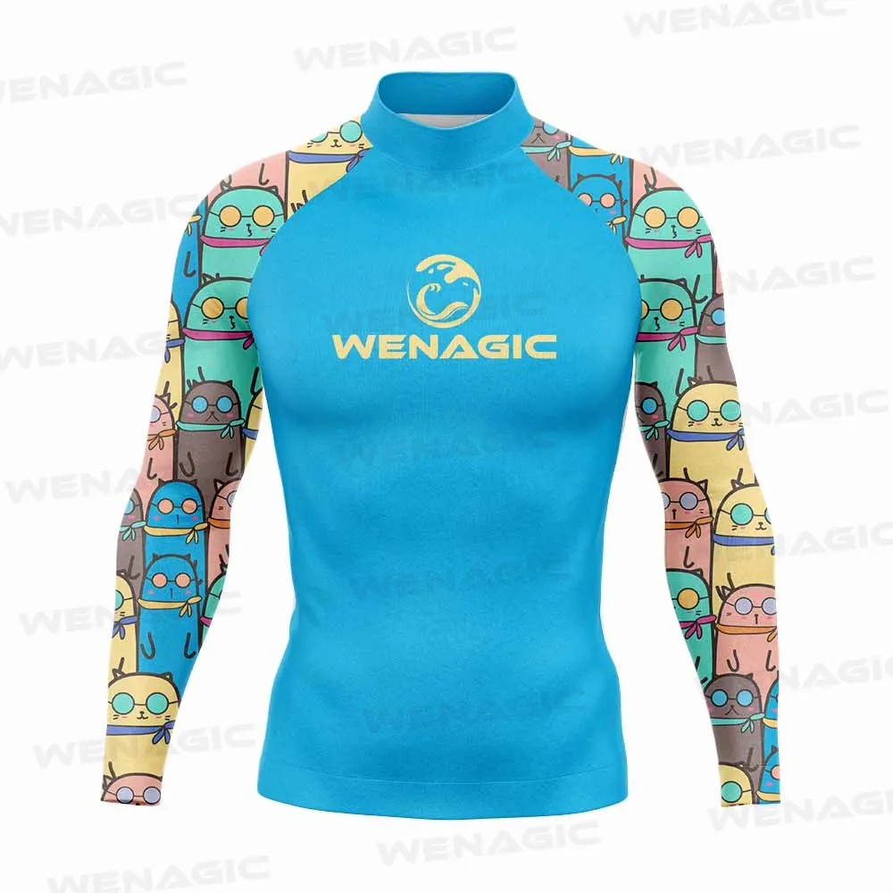 Rash Guard Wenagic Surfing Swimming Diving T-Shirts Tight Long Sleeve Men&rsquo;s UV Protection Clothing Beach Floatsuit Tops rash guard,surfing swimsuit