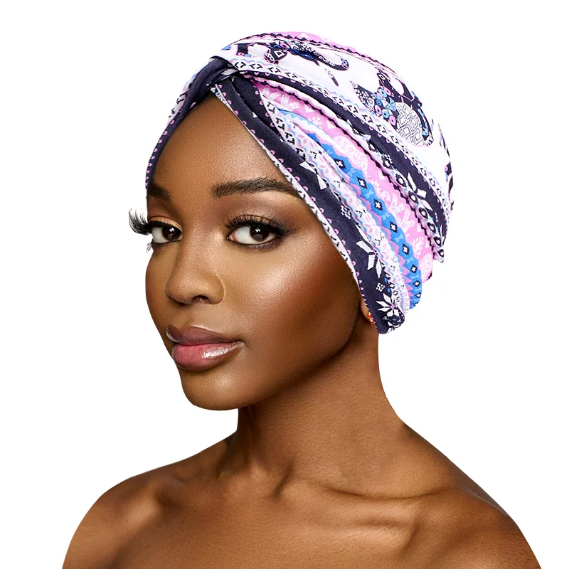Generic Brands Women's Floral Printed Turban - Cotton Chemo Beanie Headwrap Cap For Hair Loss