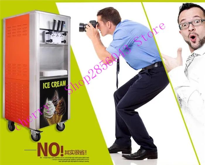 Free ice cream powder 1 bag ！18L/h 3 flavors ice cream machine ！ Hot sale mini soft ice cream powder mix maker vending machine 4