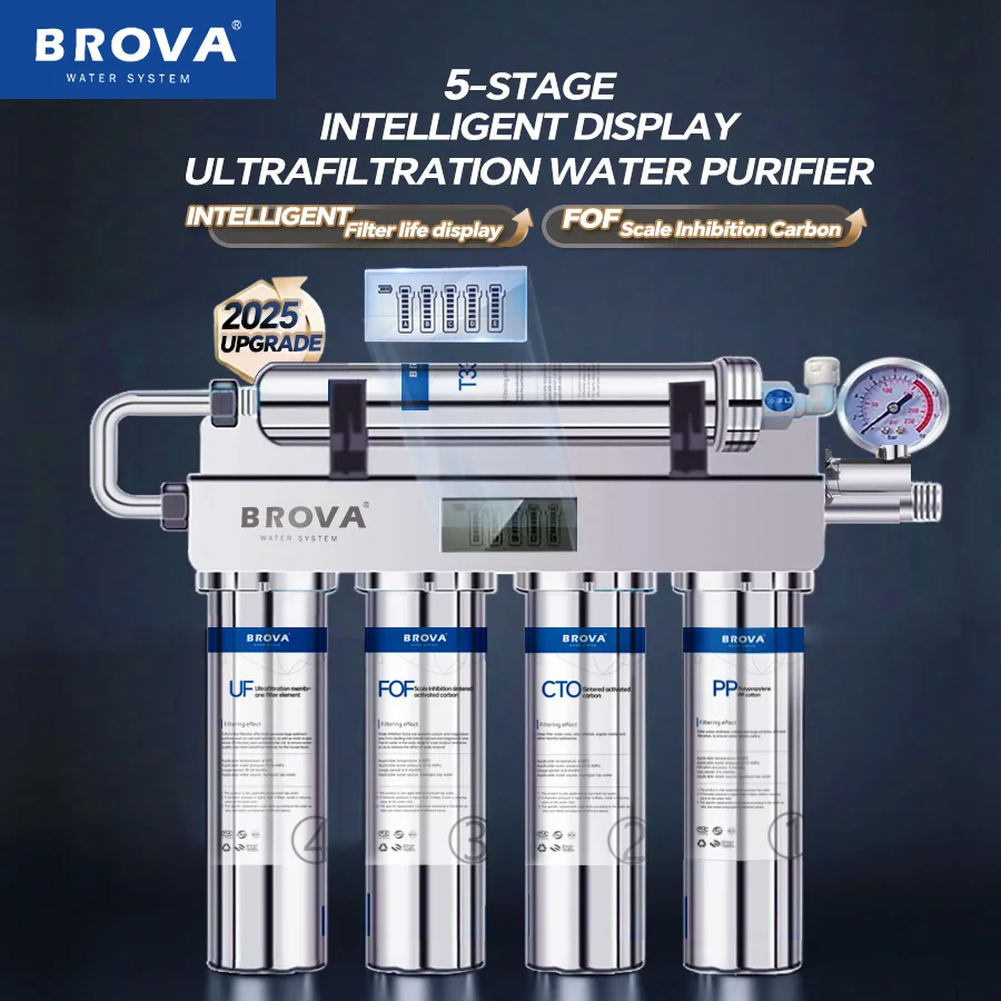 BROVA Kitchen Water Filt Upgrad 5 stage Ultrafiltration Water Purifier Household Direct Drinking Water Purifier TapWater Filter 1