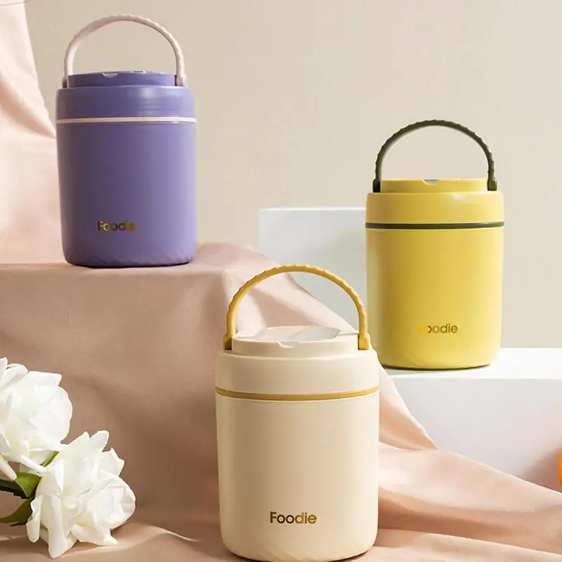 

Stainless Steel Lunch Box Sealed Thermal Insulated Food Jar Cup With Spoon School Children's Lunchbox Kitchen Accessories