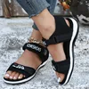 2025 Spring and Summer New Women's Shoes Sporty Style Flat Open-Toe Hook-and-Loop Sandals 3