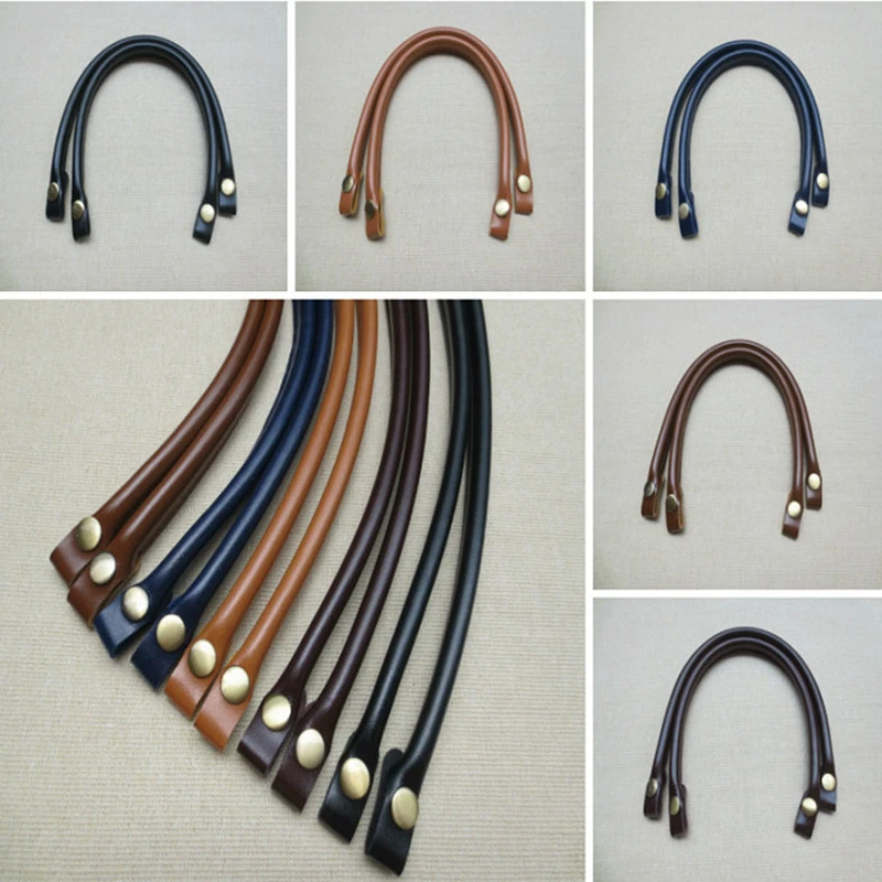 /3pcs Taschen griffe Ersatz für Handtaschen Frauen Umhängetasche Riemen Pu Ledertaschen Gürtel einfarbige Schließe Zubehör Griff – Detail 2