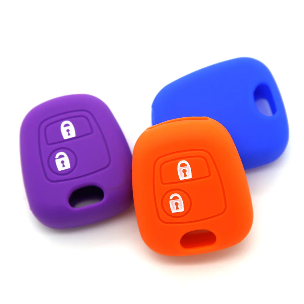 Silicone Key Cover 1Pc for Citroen C1 C2 C3 C4 XSARA PICASSO Peugeot 106 107 206 207 307 Toyota AYGO Case Auto key case cover,key case