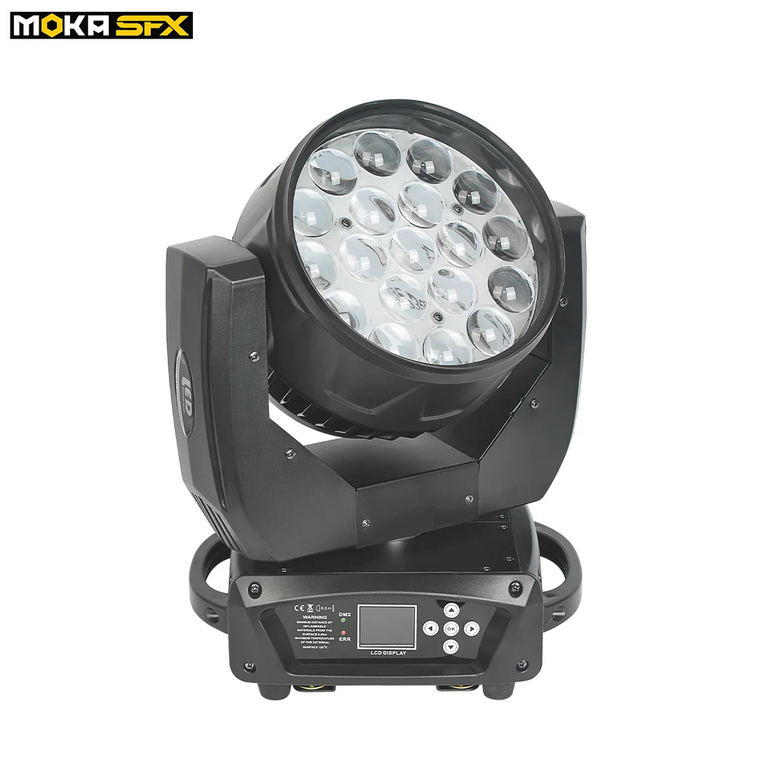 

MOKA MAC Aura 19x15w Zoom Wash Moving Head Light RGBW 4 In 1 Professional LED Beam Light DMX Control for DJ Disco