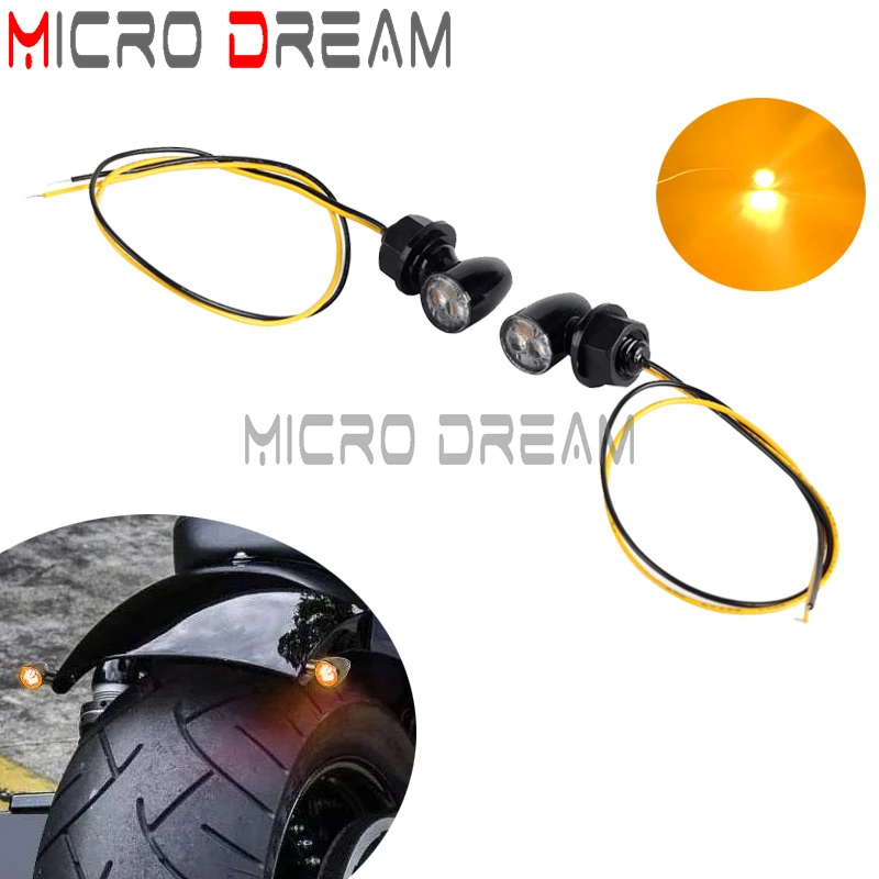 

Мини-сигнал поворота для мотоцикла, фонарь с подсветкой, лампа индикатора, 12 В, желтая лампа с подсветкой для Harley Chopper Bobber Cafe Racer