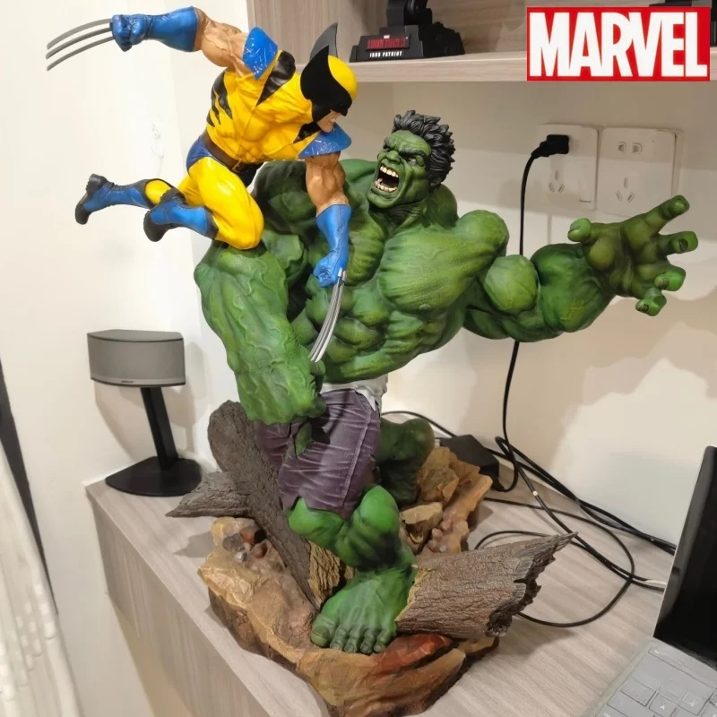 

Only One Anime Wolverine Vs Hulk Statue Action Figure 1/6 Scale Painted Figure Pvc Large Model Collection Hand-me-down Gift Toys