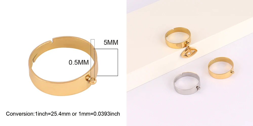 Регулируемые заготовки для колец 5 шт./лот, принадлежности для ...