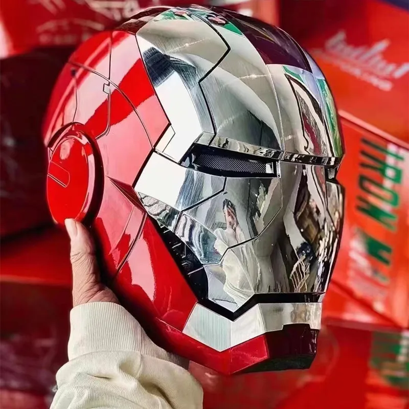 Marvel – casque Iron Man 1:1 Mk5, yeux à commande vocale, avec casque or  clair, modèle électrique, jouets pour adultes, cadeau d'anniversaire -  AliExpress
